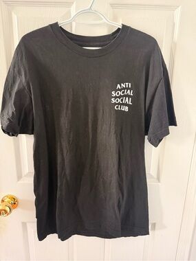 Anti Social Social Club Black Tee with White Logo